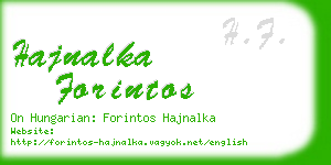 hajnalka forintos business card